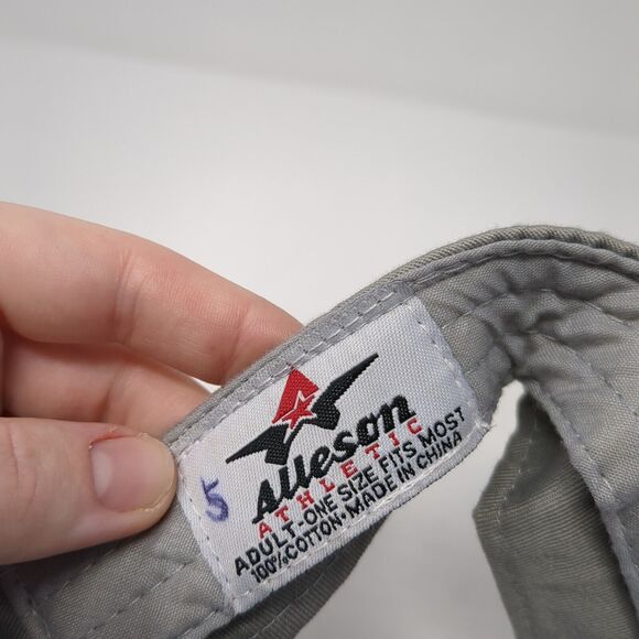 Letter H Strapback Golf Sun Visor Hat Gray One Size Adjustable Alleson Athletic - Picture 9 of 9